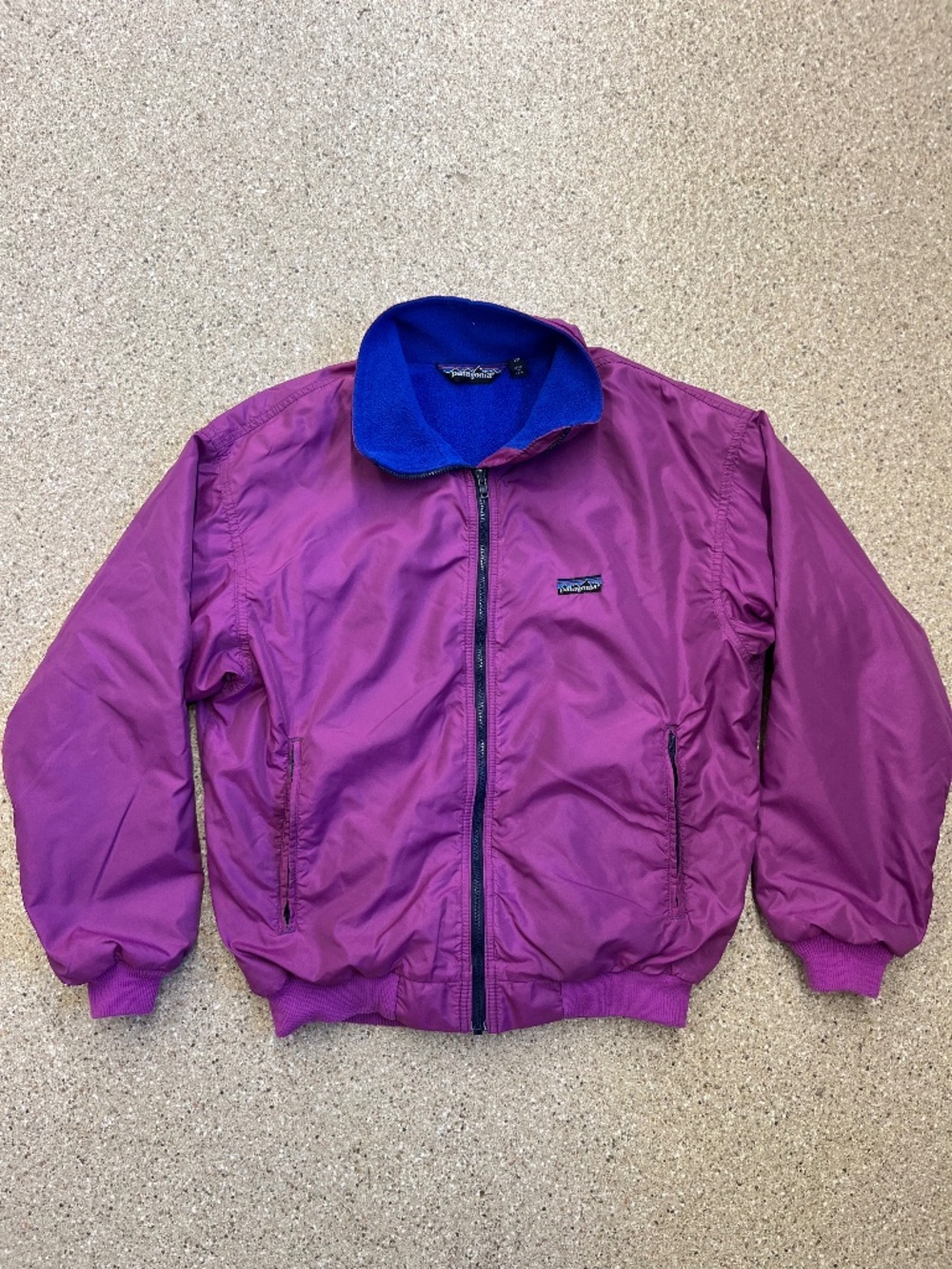 VTG 90s Patagonia Womens Purple Nylon Fleece Lined Bomber Jacket Made in USA